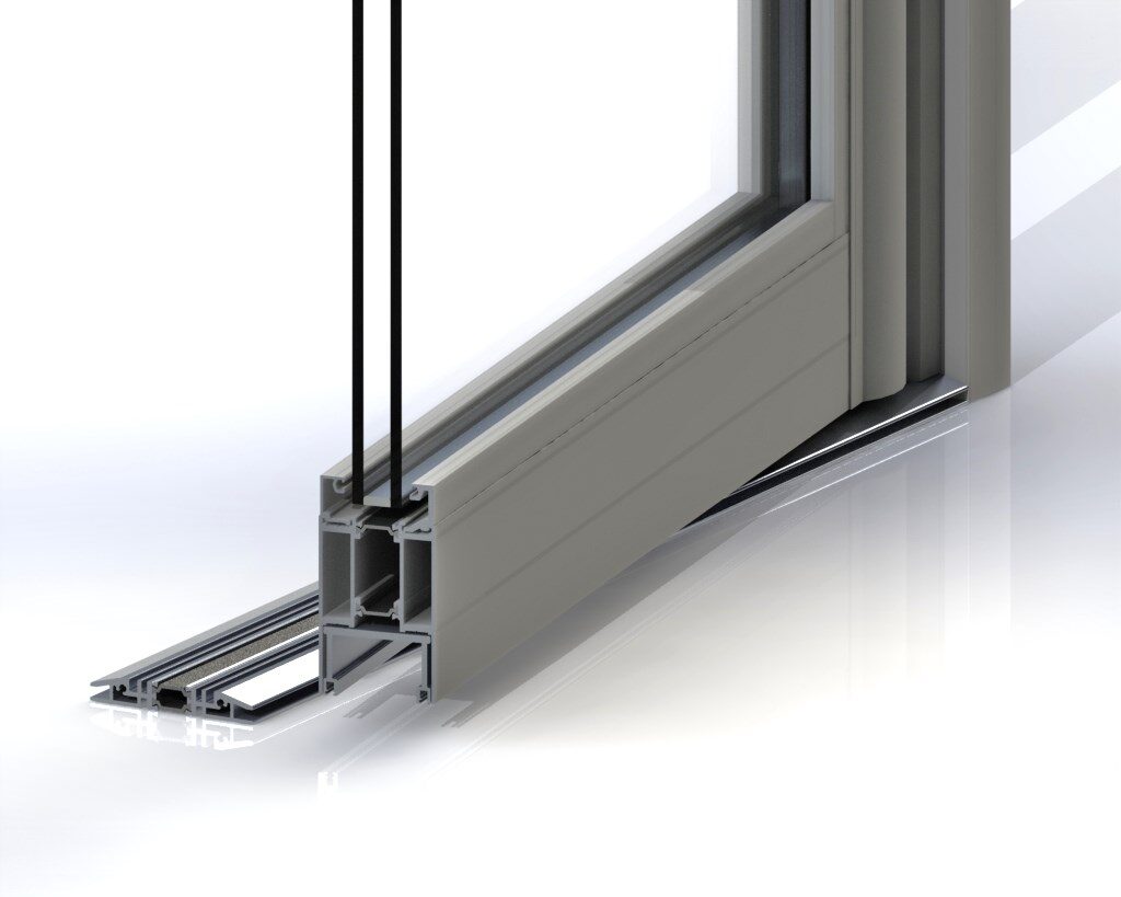 TD68 Technical Performance Jack Aluminium Commercial aluminium door cross section